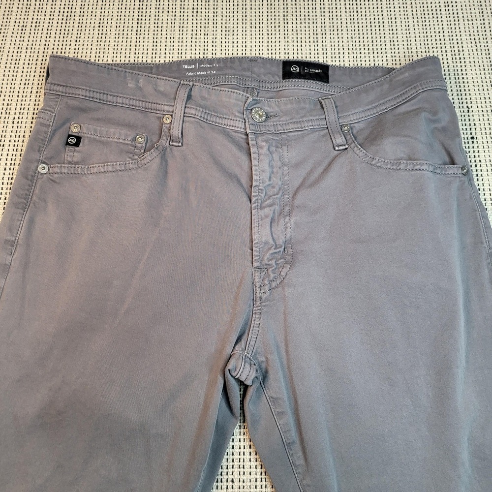 AG Adriano Goldschmied‎ Tellis Jeans Mens 33x27 Gray Tapered Pants Casual